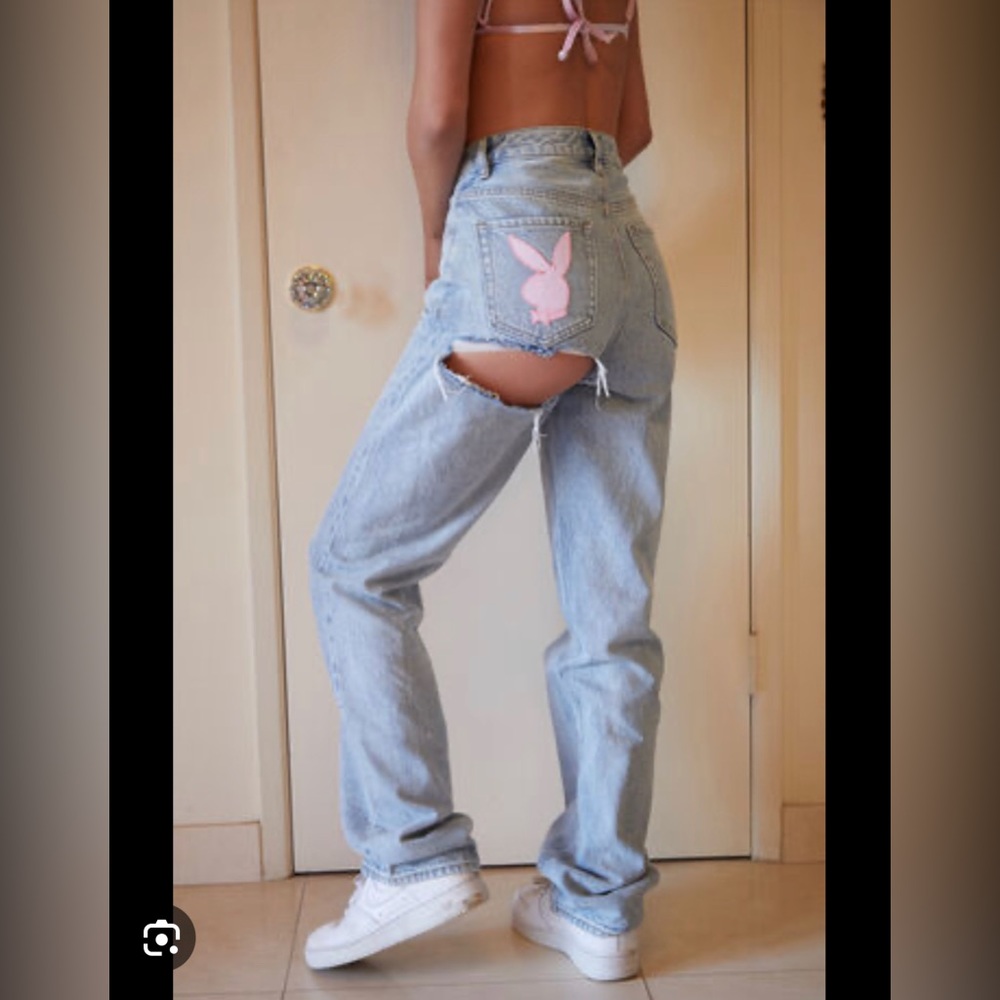 Playboy By PacSun Bunny '90s Boyfriend Jeans Pink